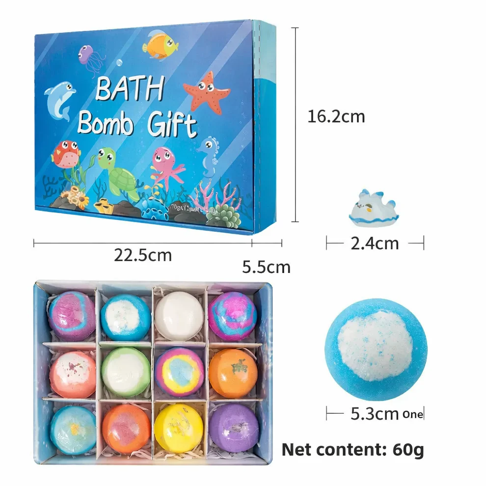 12-Piece Ocean Surprise Toy Bath Bomb Set